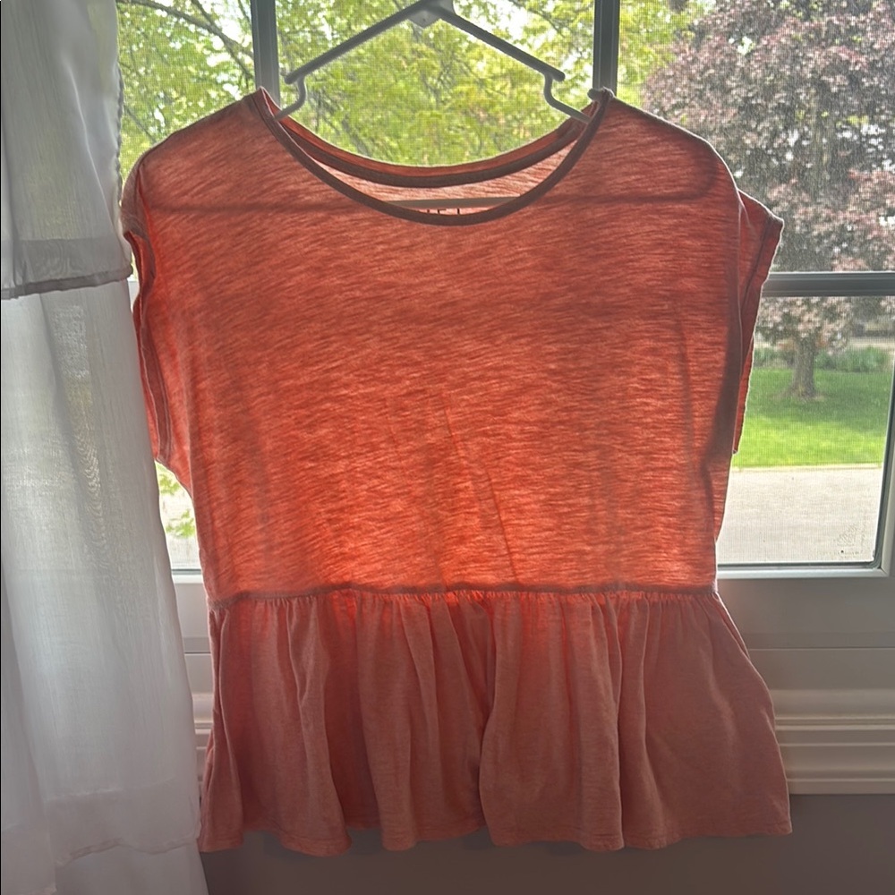 LOFT Pink Peplum Blouse